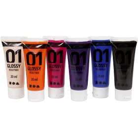 Bild på Creativ Company A-color akrylfärg 6x20 ml (Blanka färger)