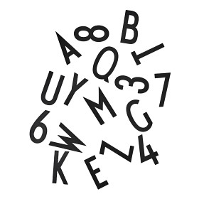 Bild på Design Letters Bokstäver och Siffror Large (Svart)