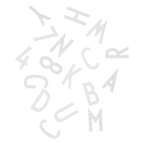 Bild på Design Letters Bokstäver och Siffror Large (Vit)