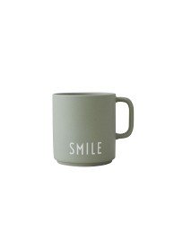 Bild på Design Letters Favoritkopp med handtag Smile (Grön)