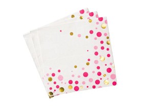 Bild på Designhouse95 Servett 16 st (Rosa prickar)