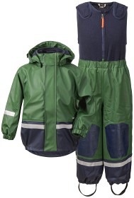Bild på Didriksons Boardman Fleecefodrat Regnställ Leaf green (Mörkgrön)