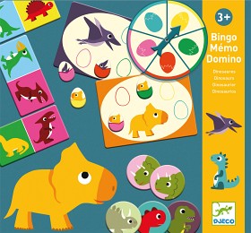 Bild på Djeco Memo Domino Bingo (Dinosaurier)