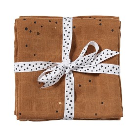 Bild på Done by Deer Dreamy Dots Filtar 120x120cm 2-pack (Mustard)