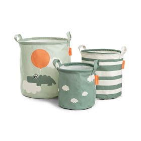 Bild på Done By Deer Förvaringskorg 3-pack Happy Clouds (Green)