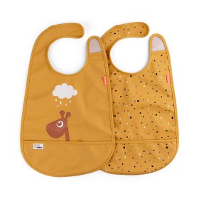 Bild på Done By Deer Haklapp 2-pack Raffi (Mustard)