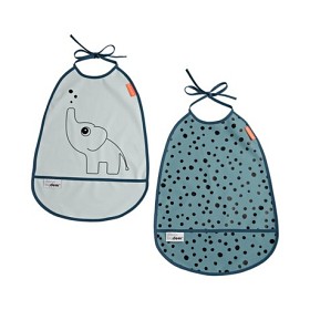 Bild på Done By Deer Haklappar 2-pack Elphee (Blå)