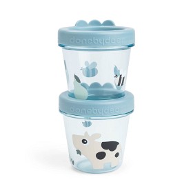 Bild på Done By Deer Snack Box 2-pack Tiny Farm (Blue)