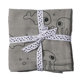 Bild på Done by Deer Sea Friends Filtar 70x70cm 2-pack (Grå)
