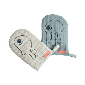 Bild på Done by Deer Sea Friends Tvättlappar 2-pack (Blå)