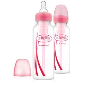 Bild på Dr Brown Options Nappflaska 250ml 2-pack (Rosa)