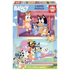 Bild på Educa Bluey Träpussel (2x25-bitar)