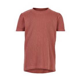 Bild på En Fant Ribbstickad T-shirt (Tegelröd)