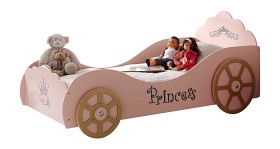 Bild på Vipack Bilsäng Princess Pinky 90x200 cm (Rosa)