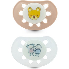 Bild på Esska Classic Glow Napp Silikon 2-pack 4-36 mån (Teddy/Kompisar)