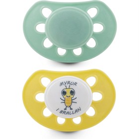 Bild på Esska Classic Napp Latex 2-pack 4-36 mån (Grön/Myra)