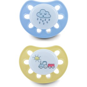 Bild på Esska Classic Mini Napp Silikon 2-pack 0-6 mån (Moln/Traktor)