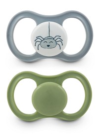 Bild på Esska Happy Napp Latex 2-pack 4-36 mån (Spindel/Grön)