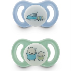 Bild på Esska Happy Mini Glow Napp Silikon 2-pack 0-6 mån (Bil/Bollis)