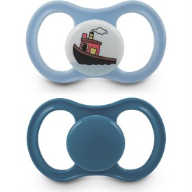 Bild på Esska Happy Napp Silikon 2-pack 4-36 mån (Båt/Blå)