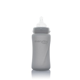 Bild på Everyday Baby Nappflaska Glas Healthy + 240 ml (Quiet Grey)