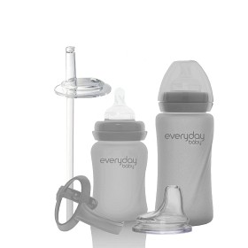 Bild på Everyday Baby Nappflaska/ Pipmugg Healthy + Kit (Quiet Grey)