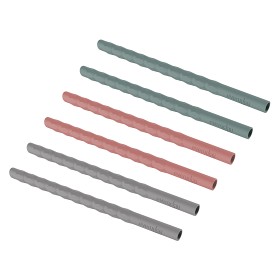 Bild på Everyday Baby Sugrör Silikon 6-pack (Quiet Grey/Harmony Green/Nature Red)