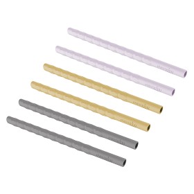 Bild på Everyday Baby Sugrör Silikon 6-pack (Quiet Grey/Light Lavender/Soft Yellow)