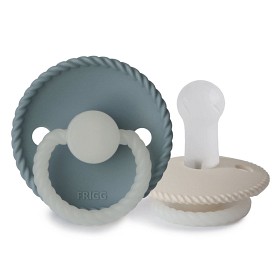 Bild på FRIGG Rope Silikonnapp 2-pack Size 2 (Stone Blue Night/Cream Night)