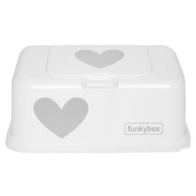 Bild på Funkybox till våtservetter (Vit Hjärta)