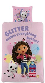 Bild på Gabby's Dollhouse Påslakanset 150x210 cm (Rosa)