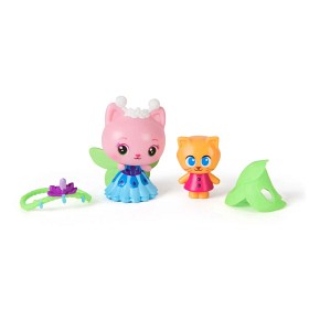 Bild på Gabby’s Dollhouse Figurset Queen Kitty Fairy & Kitty Gnome