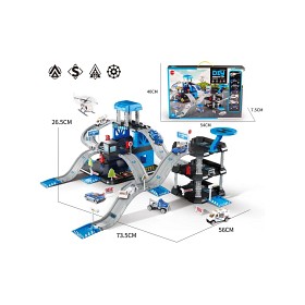 Bild på Garage, bilbana m 7 bilar m tilbehör Polis