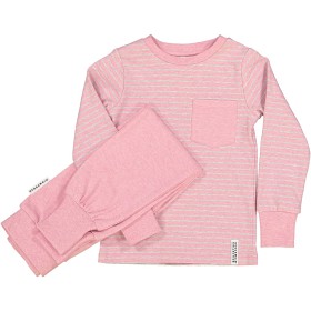 Bild på Geggamoja Classic Tvådelad Pyjamas Strl 74/80 (Rosa Randig)