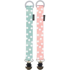 Bild på Geggamoja Napphållare 2-Pack (Rosa/Mint Prickig)