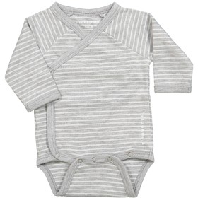 Bild på Geggamoja Prematur Body Grey mel/white