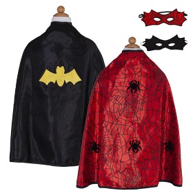 Bild på Great Pretenders Set med vändbar cape och mask (Spiderman/Batman)