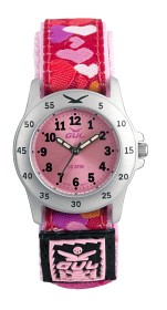 Bild på GUL Micro Barnklocka Velcro (Rosa Hjärtan)