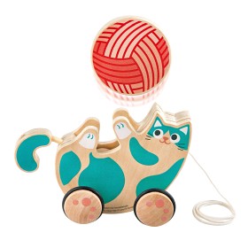 Bild på Hape Rulla och skallra Dragleksak Kattunge