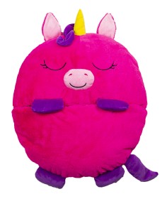 Bild på Happy Nappers Enhörningskudde och sovsäck 5+ år (Rosa)