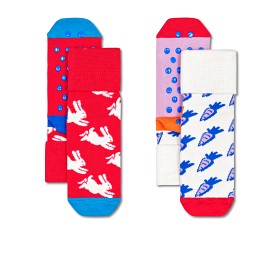 Bild på Happy Socks 2-pack Bunny & Carrot Anti Slip Strumpor Strl 6-12 mån