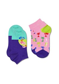Bild på Happy Socks 2-Pack Kids Flamingo Ankelstrumpor