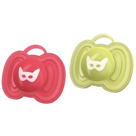 Bild på Herobility - Heropacifier +6 mån (2-pack) (Korall/Gul)