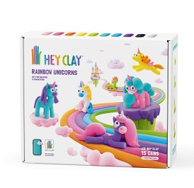 Bild på Hey Clay Modellera Regnbåge Enhörningar 15-pack