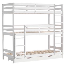 Bild på Homestyle Trevåningssäng 90x200 cm (Vit)