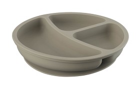 Bild på I'm Cute Tallrik med fack Silikon (Taupe)