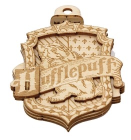 Bild på IncrediBuilds Harry Potter Hufflepuff-emblem