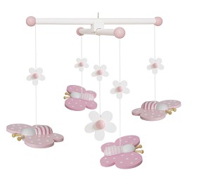 Bild på JaBaDaBaDo Mobil Fjäril (Rosa)