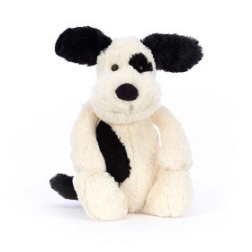 Bild på Jellycat Bashful Hundvalp 31 cm (Svart/ Vit)