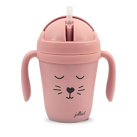 Bild på Jollein Mugg med Sugrör (Rosa)
